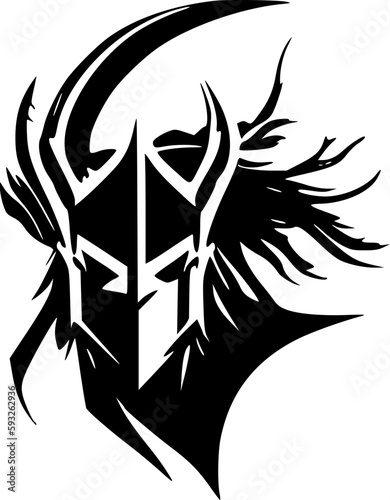 Fantasy | Black and White Vector illustration