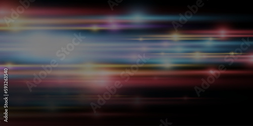 The speed of light and lines. Effect of modern abstract high speed light lines. Futuristic dynamic motion technology.