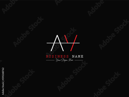 Alphabet Letter AV, a v, av Logo Icon Vector Shape For Shop