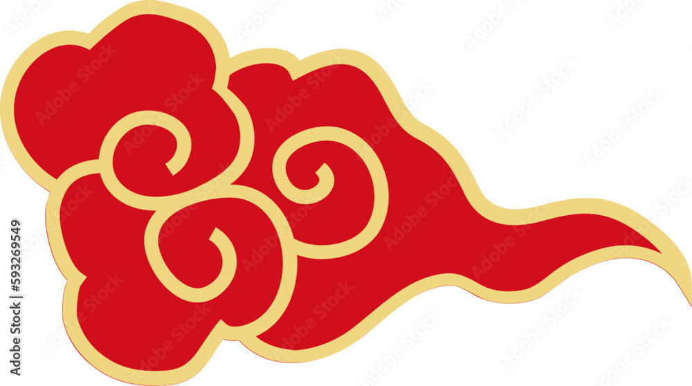 Chinese traditional clouds. Asian decorative element for design sky or pattern. Korean and japanese cloudy set. Light cloud in paper cut style for festival. Vector isolated illustration Chinese traditional clouds. Asian decorative element for design sky or pattern. Korean and japanese cloudy set. Light cloud in paper cut style for festival. Vector isolated illustration