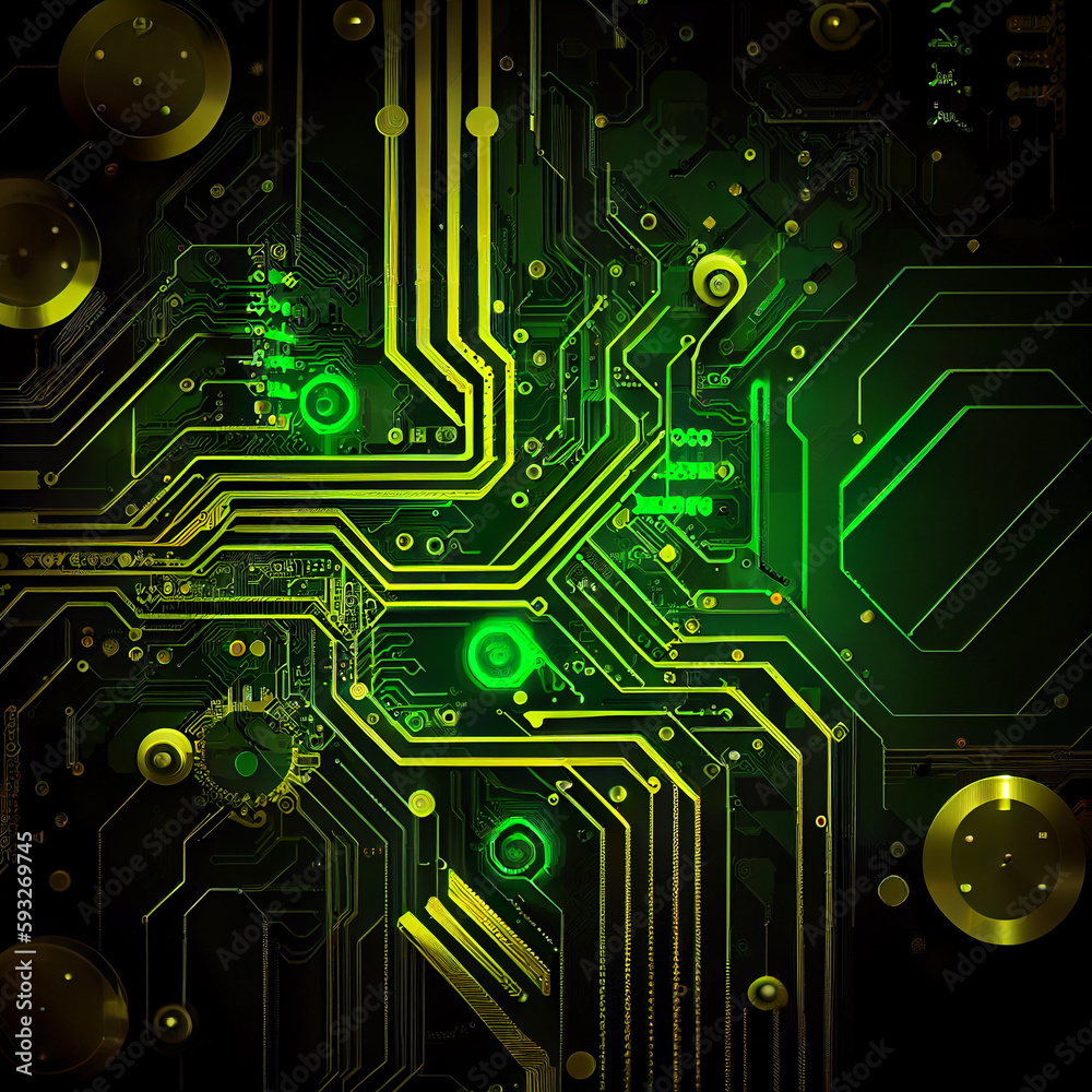 Obraz premium circuit board Futuristic Hi-Tech Scifi Background for Creative Designs