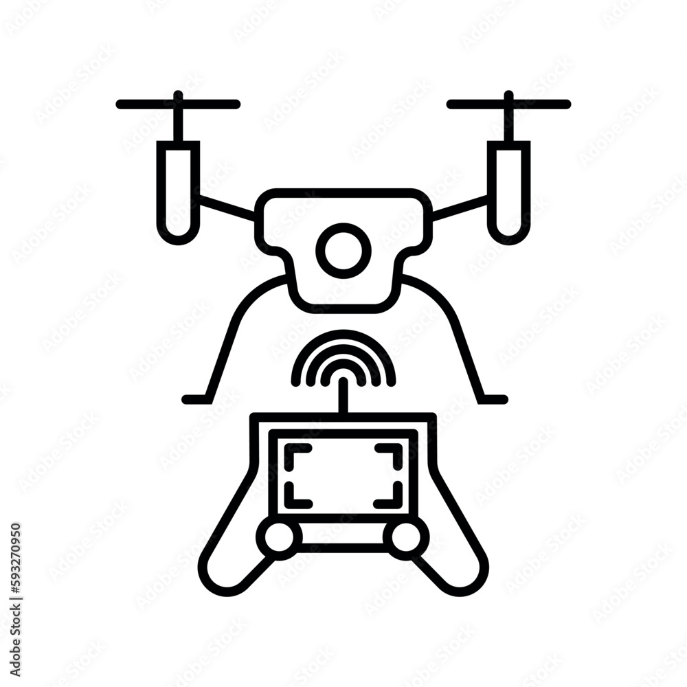 Drone icon. Simple sign drawing. drone symbol design. Can be used for web, print and mobile.
Drone icon. Simple sign drawing. drone symbol design. Can be used for web, print and mobile.