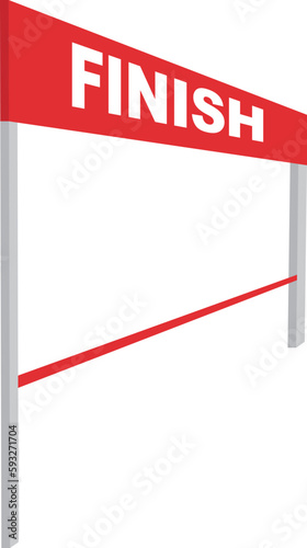 Illustration of finish banner. Finish Banner Illustration.