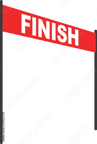 Illustration of finish banner. Finish Banner Illustration.