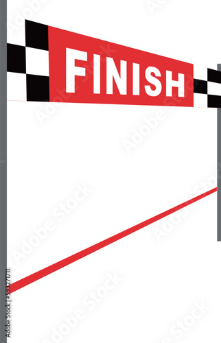 Illustration of finish banner. Finish Banner Illustration.