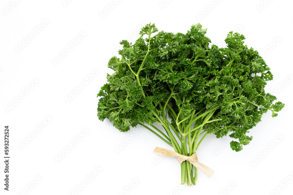 Fresh parsley on white background. Fresh parsley on white background.