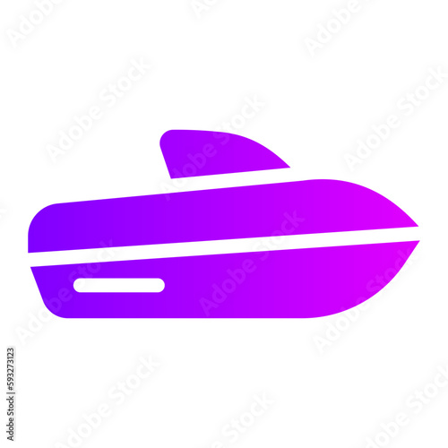 speed boat gradient icon