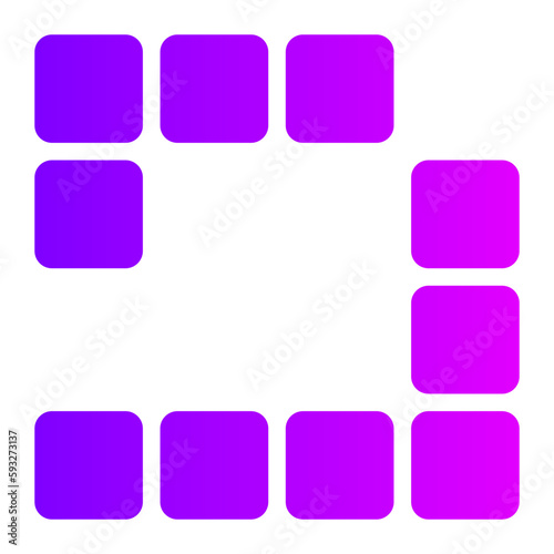 tetris gradient icon