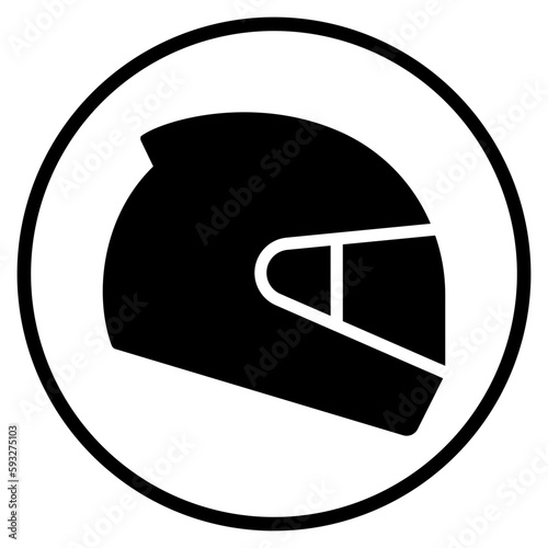 Racing Helmet glyph icon