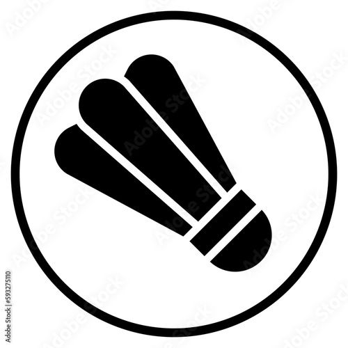 shuttlecock glyph icon