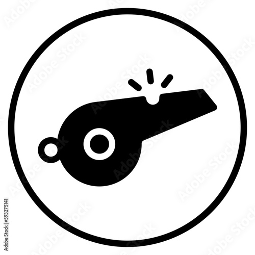 whistle glyph icon