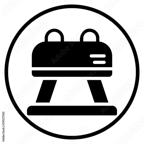 vaulting horse glyph icon
