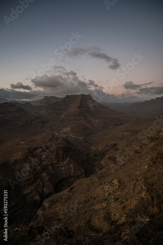 sunset in the mountains