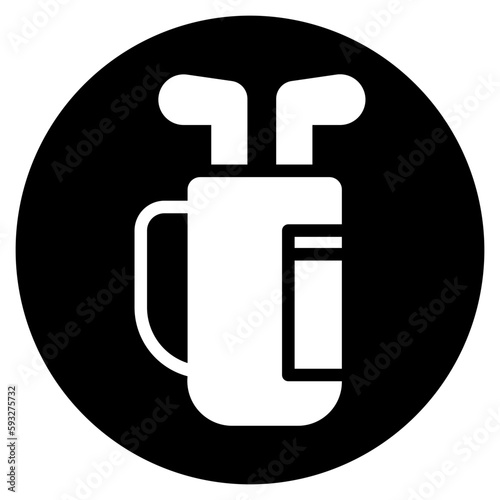 golf bag glyph icon