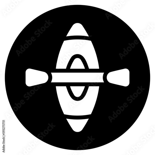 kayak glyph icon