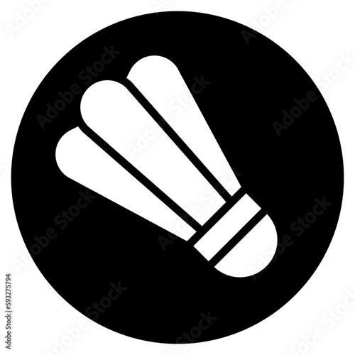 shuttlecock glyph icon