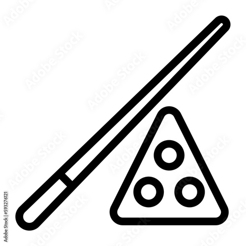 billiard line icon