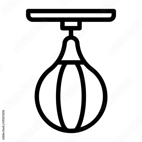 punching ball line icon