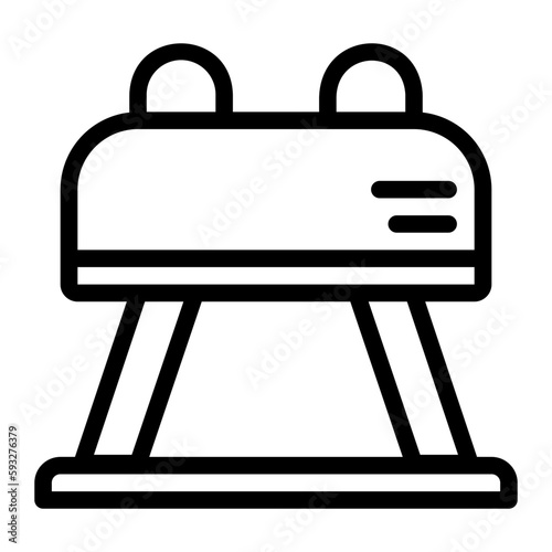 vaulting horse line icon