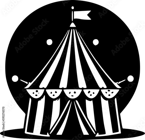 Circus - Minimalist and Flat Logo - Vector illustration