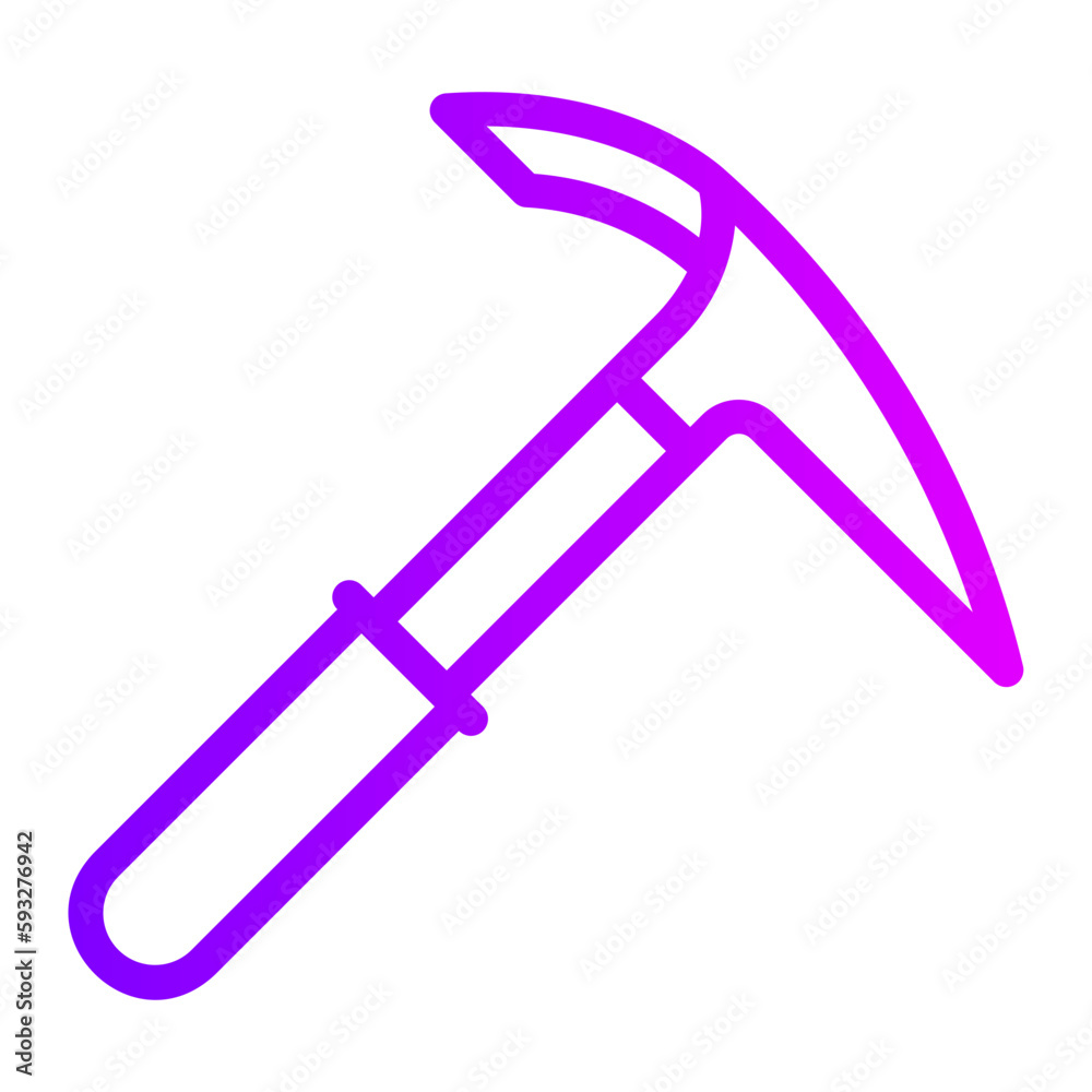 ice axe gradient icon ice axe gradient icon