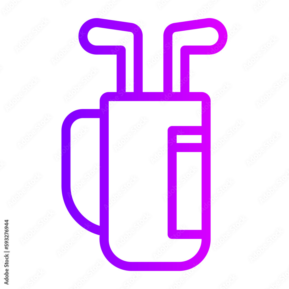 golf bag gradient icon