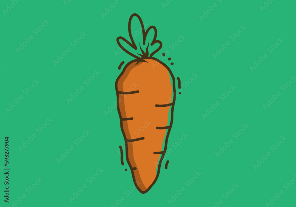 Illustration design of orange carrot Illustration design of orange carrot