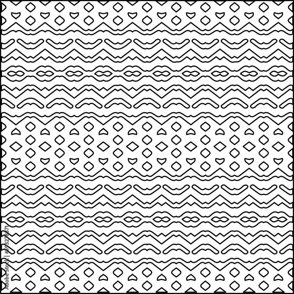 Stylish texture with figures from lines.Abstract geometric black and white pattern for web page, textures, card, poster, fabric, textile. Monochrome graphic repeating design. Stylish texture with figures from lines.Abstract geometric black and white pattern for web page, textures, card, poster, fabric, textile. Monochrome graphic repeating design.
