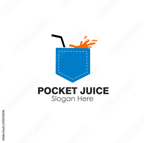 pocket juice logo design concept