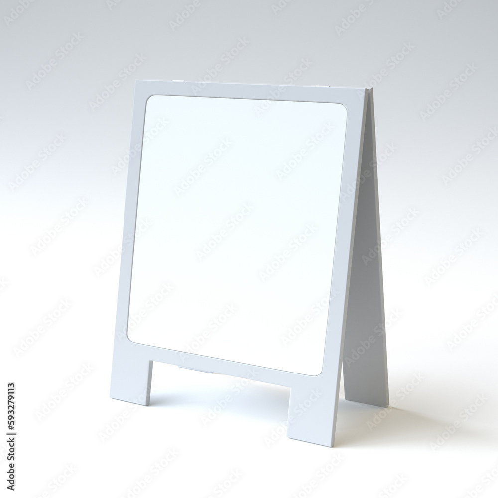 Advertising Stand on a White Background