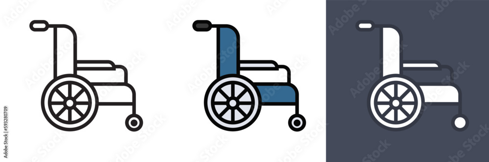 Medical Wheelchair Icon, the medical wheelchair icon represents a mobility aid for individuals who have difficulty walking or standing. Medical Wheelchair Icon, the medical wheelchair icon represents a mobility aid for individuals who have difficulty walking or standing.