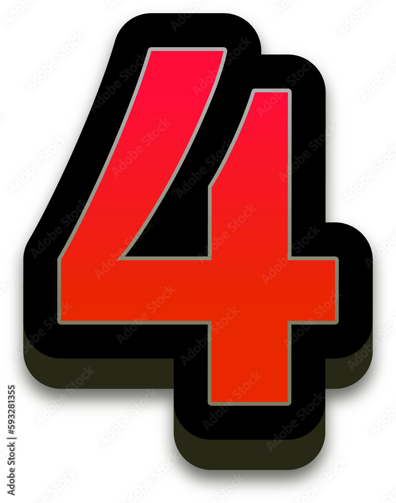 Obraz premium Bold red 3d letters