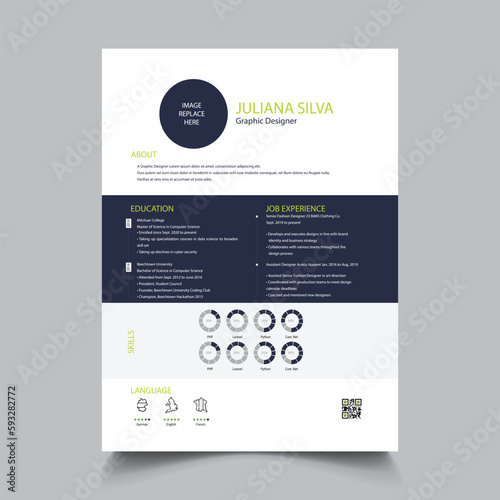 Professional Resume cv Layout template
