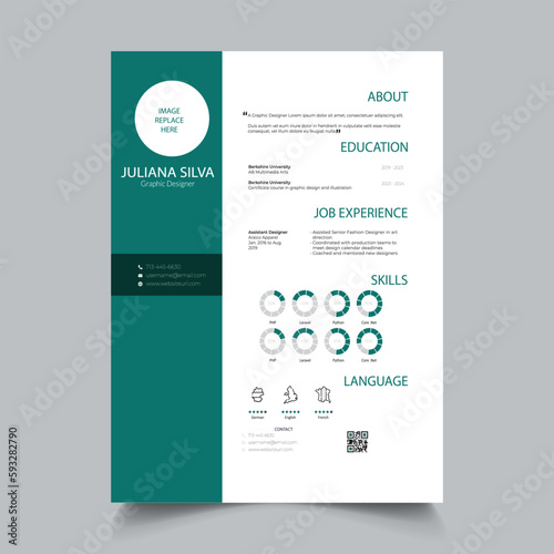 Professional Resume cv Layout template
