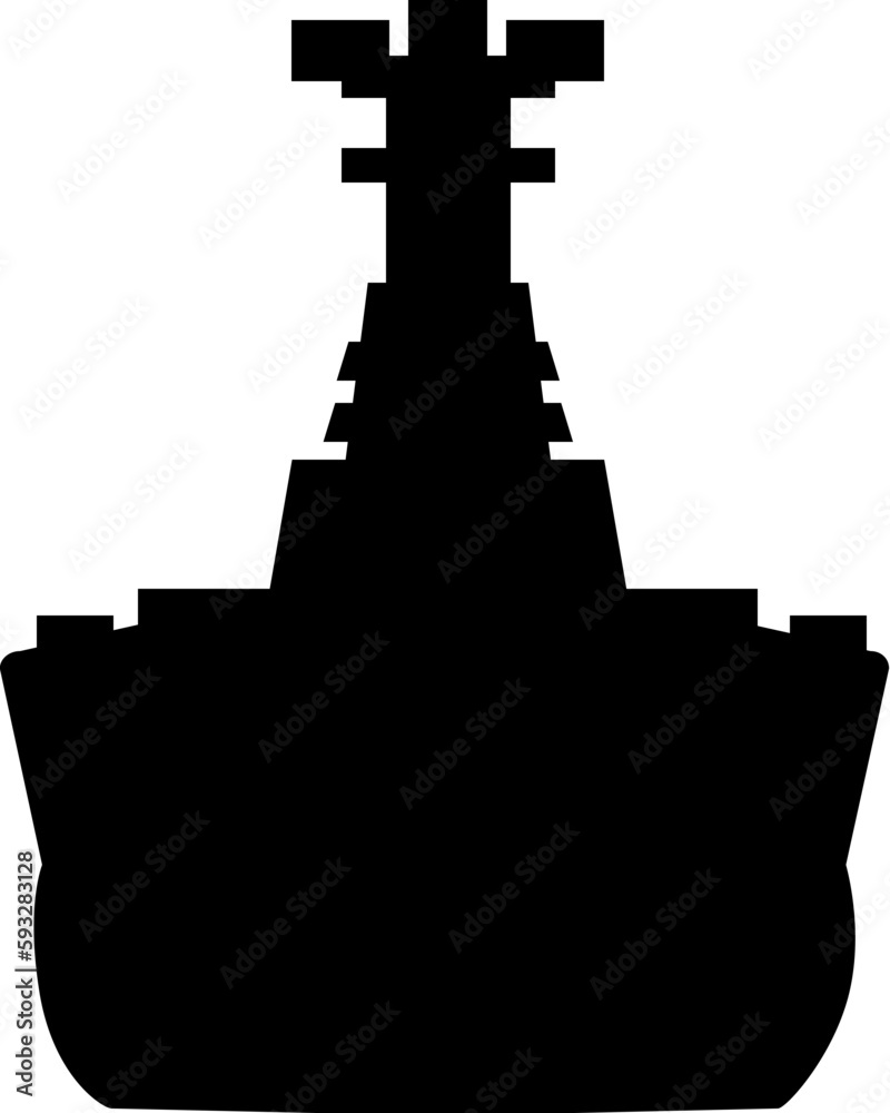 戦艦シルエット前面 戦艦シルエット前面