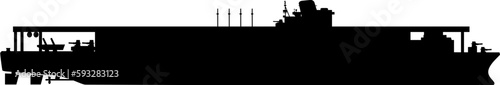 航空母艦シルエット側面
