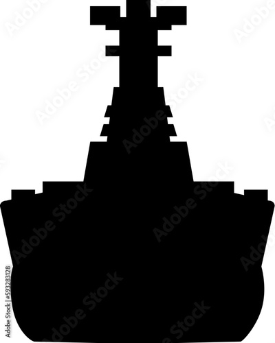戦艦シルエット前面
