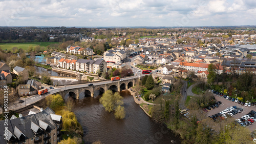 Aerial landscape view of the West Yorkshire town of Wetherby © teamjackson