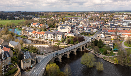 Aerial landscape view of the West Yorkshire town of Wetherby