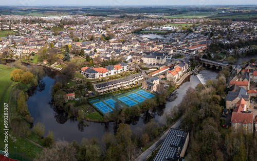 Aerial landscape view of the West Yorkshire town of Wetherby © teamjackson