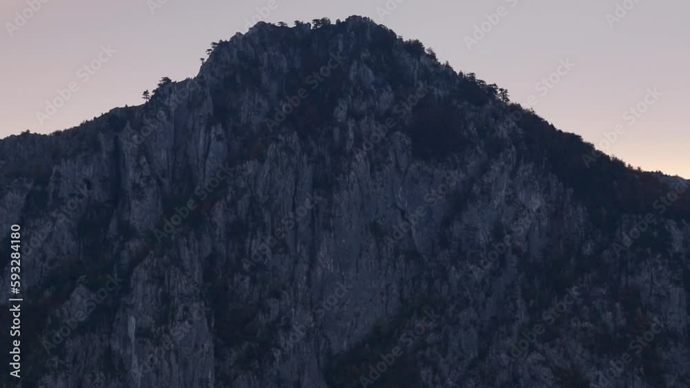 Beautiful shot of the Mehedinti mountain range, Romania