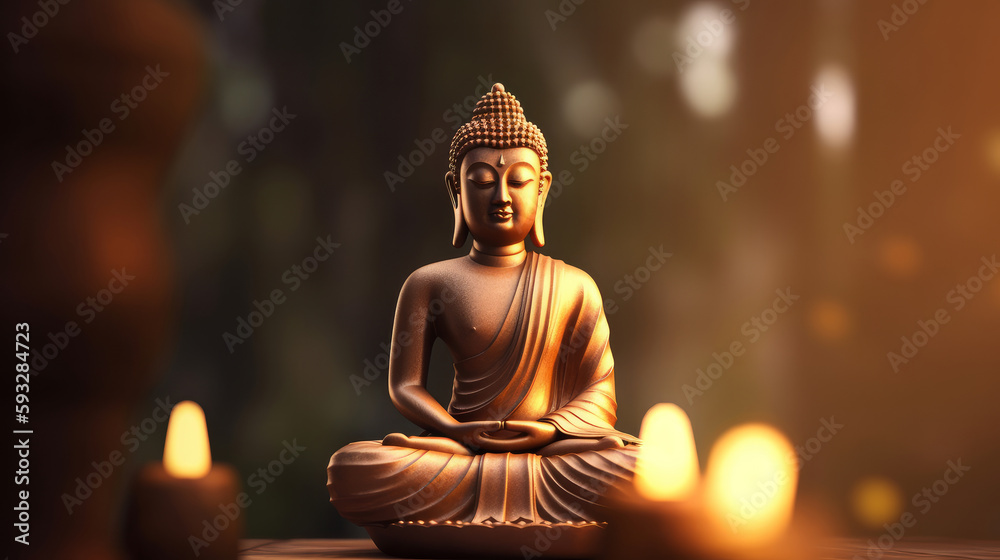 Buddha Purnima Holiday Background. Illustration AI Generative. Buddha Purnima Holiday Background. Illustration AI Generative.