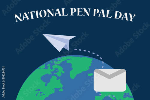 National Pen Pal Day on june 1business brochure flyer banner