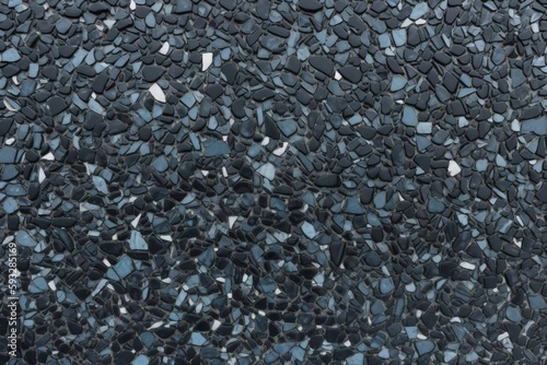 seamless pattern of terrazzo stone blue black from generative ai