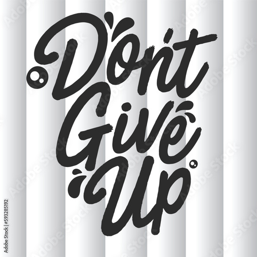Don't give up typography dont 