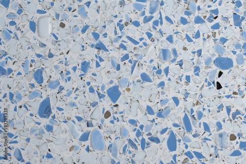 seamless texture of blue and white terrazzo stone from generative ai