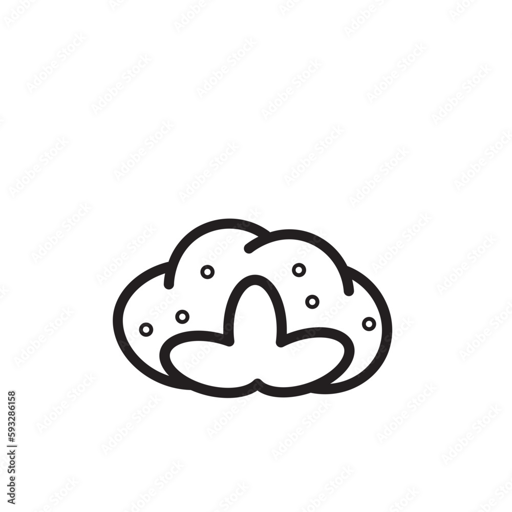 Cotton Fabric Soft Outline Icon Cotton Fabric Soft Outline Icon