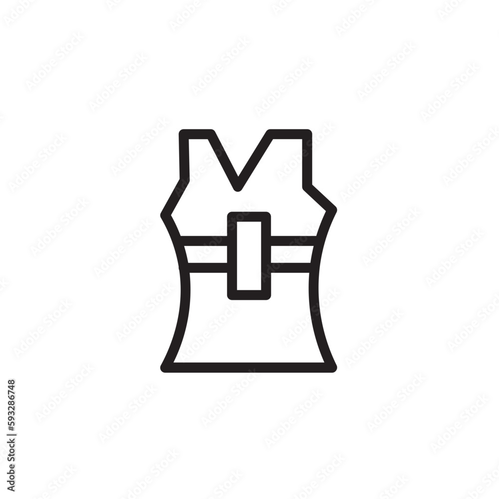 Obraz premium Dress Clothes Fashion Outline Icon
