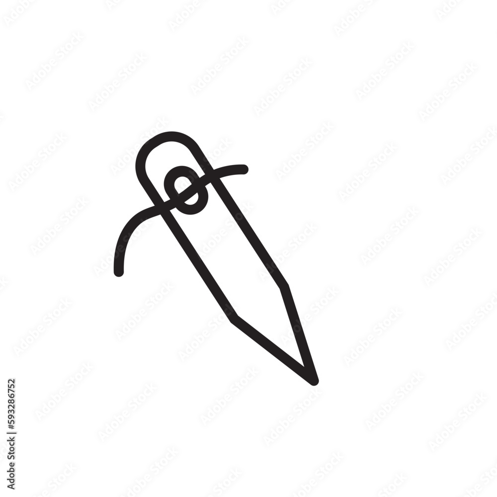 Dress Needle Pin Outline Icon