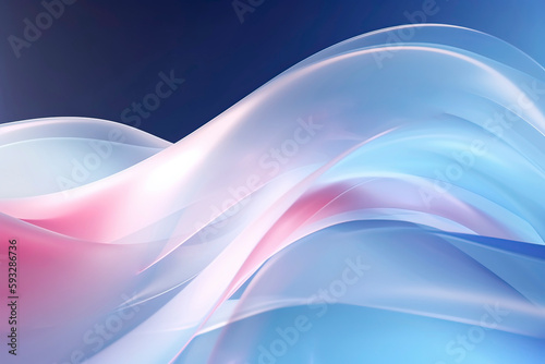 Abstract Blue Technology Background. AI technology generated image